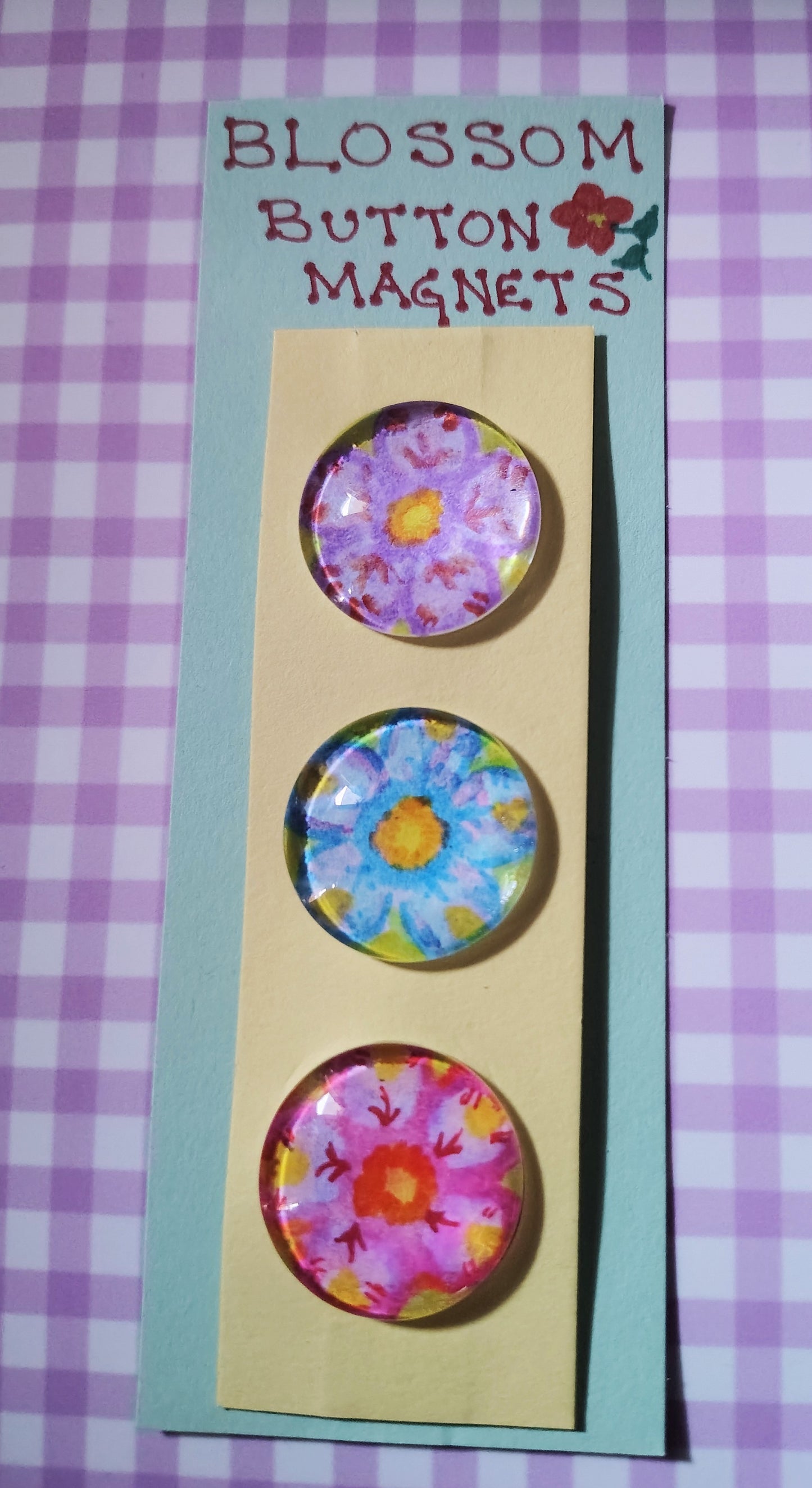 Seasonal Button Magnet 3pk