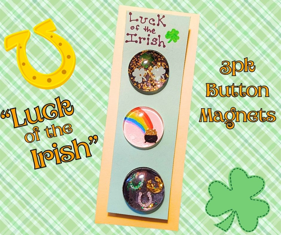 Seasonal Button Magnet 3pk