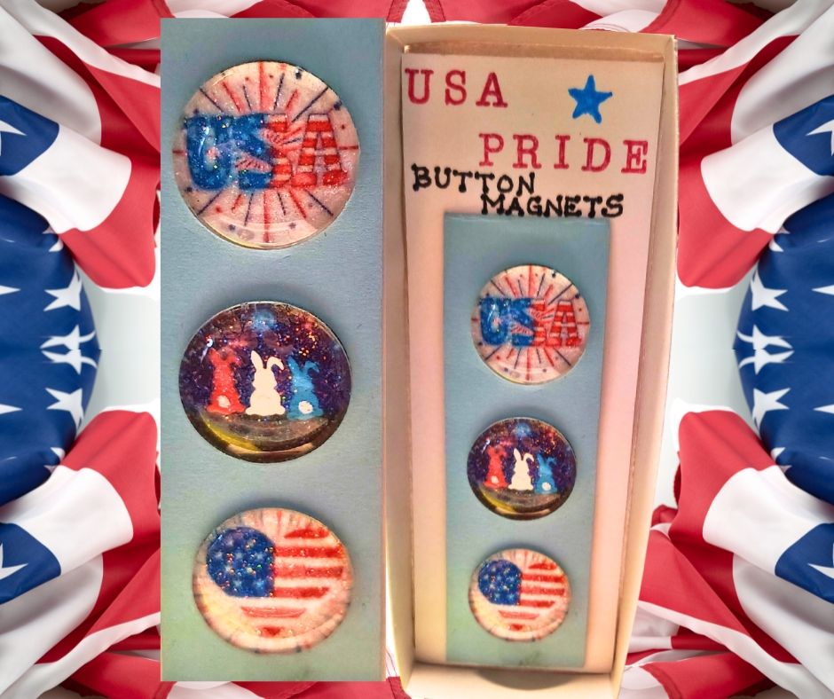 Seasonal Button Magnet 3pk