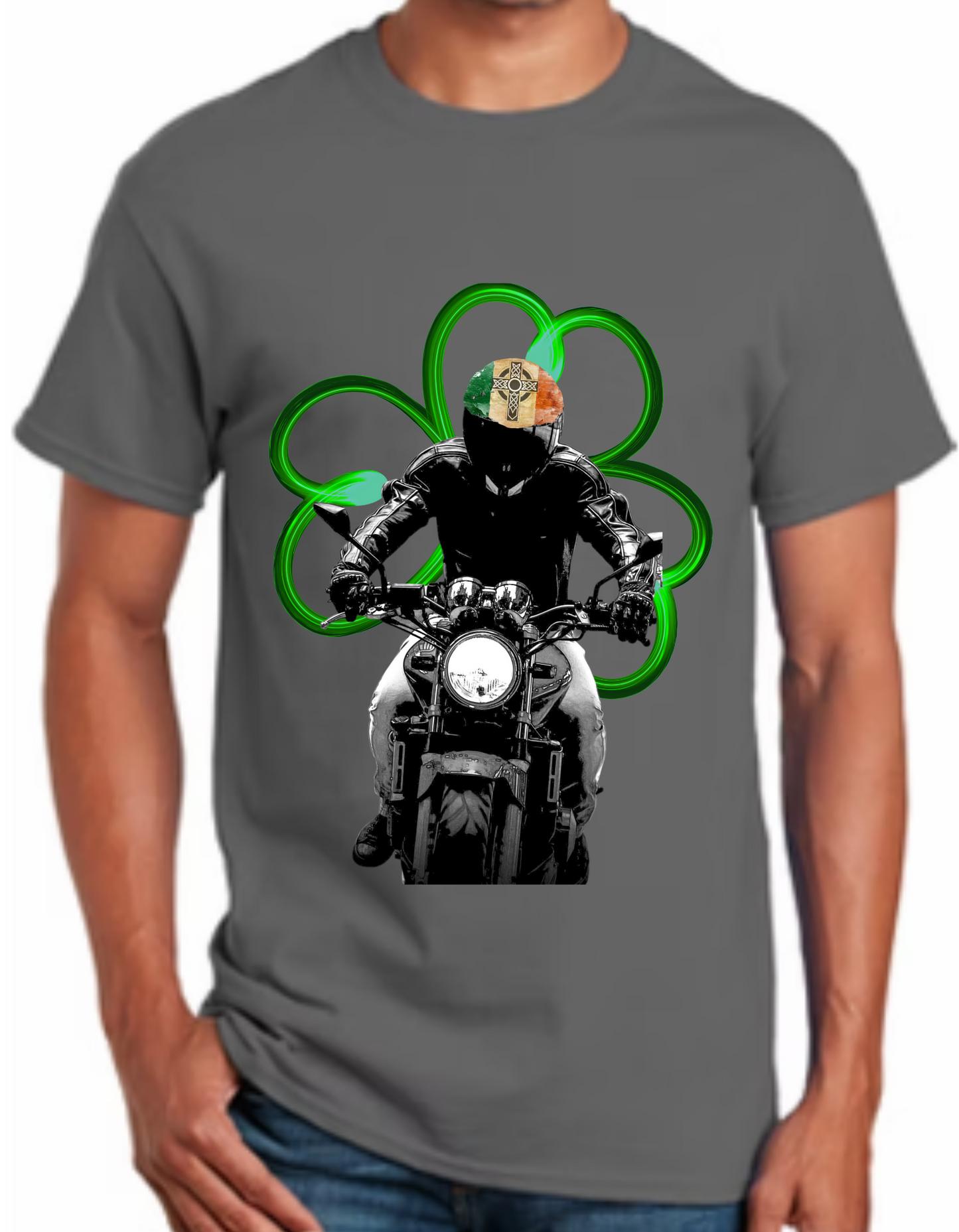 "Irish Motorcycle" Adult T-Shirts