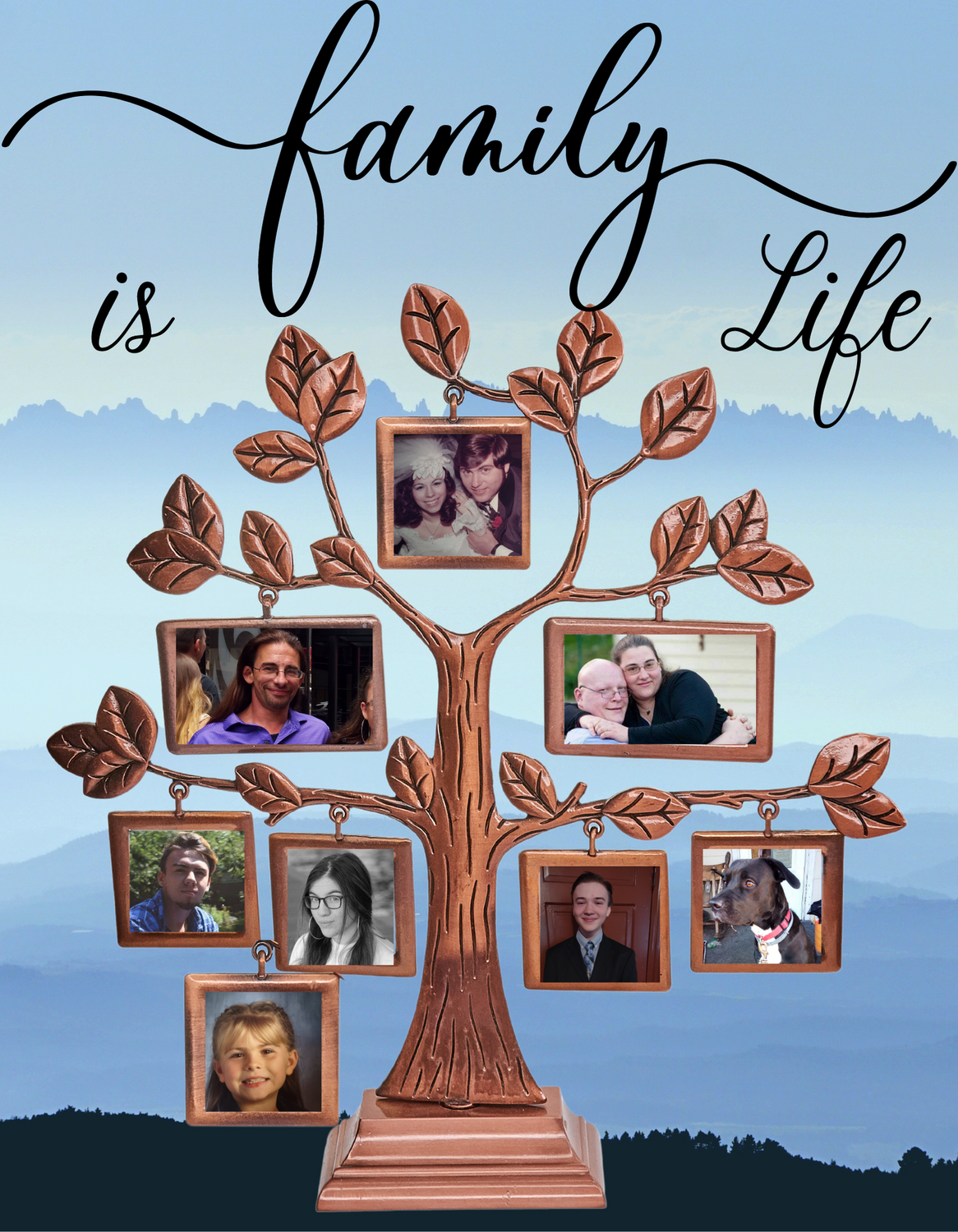 "Family is Life" Family Tree Wall Art