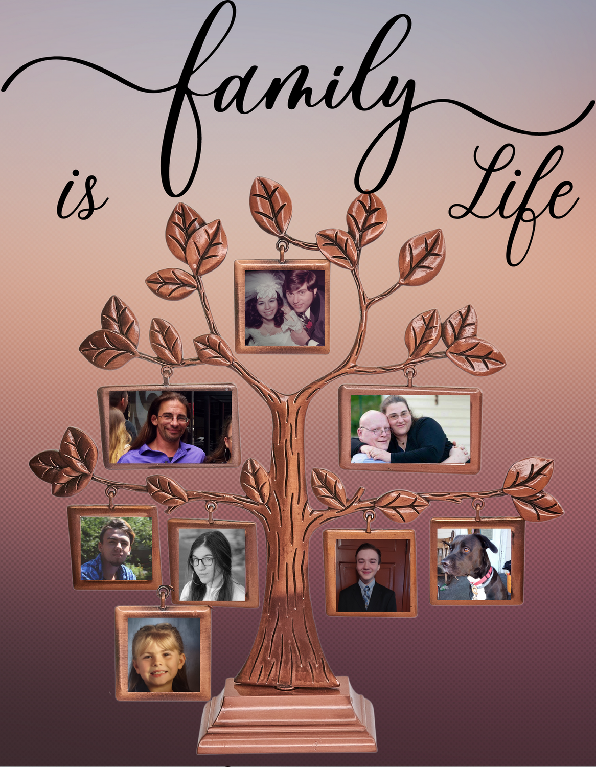 "Family is Life" Family Tree Wall Art