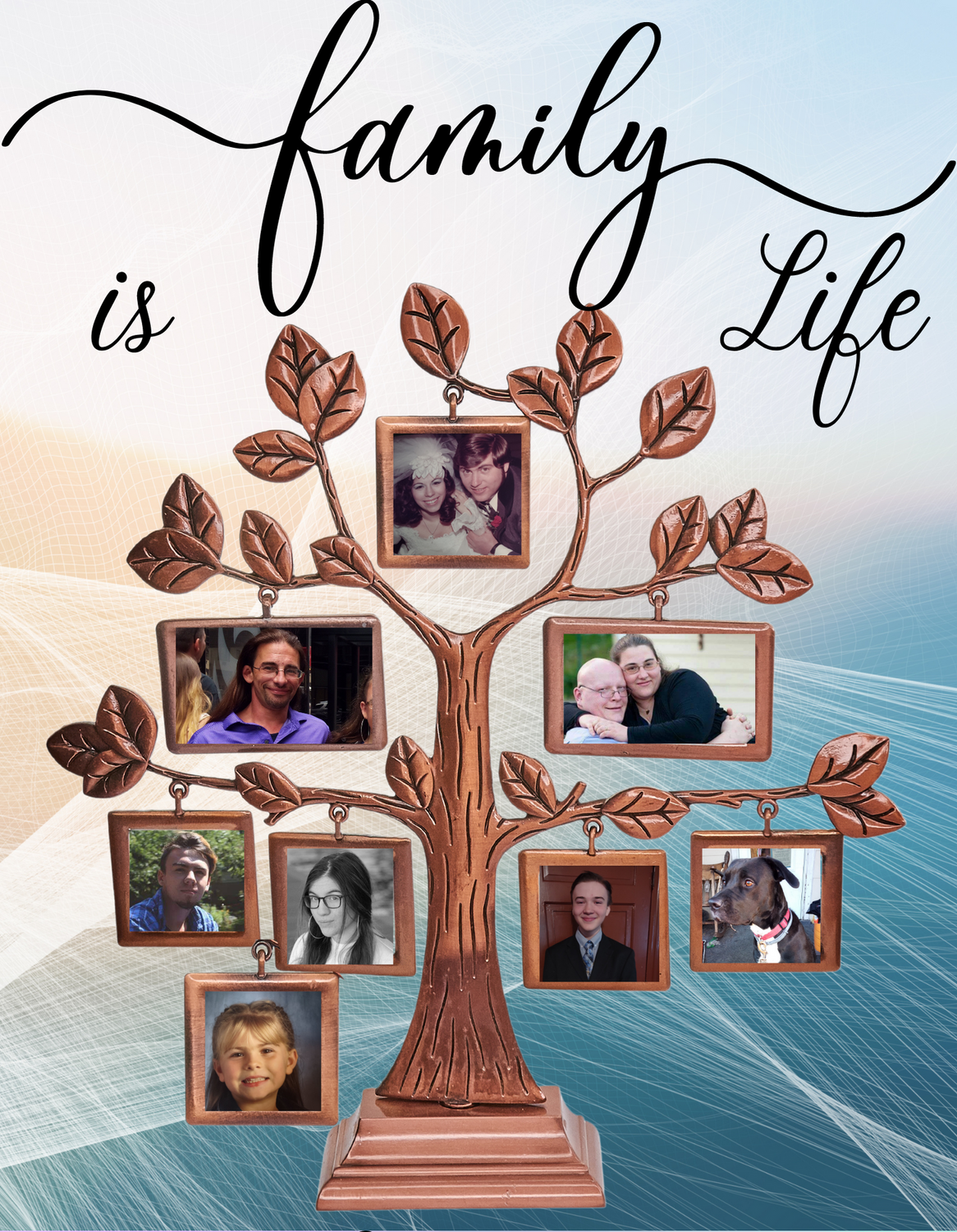 "Family is Life" Family Tree Wall Art