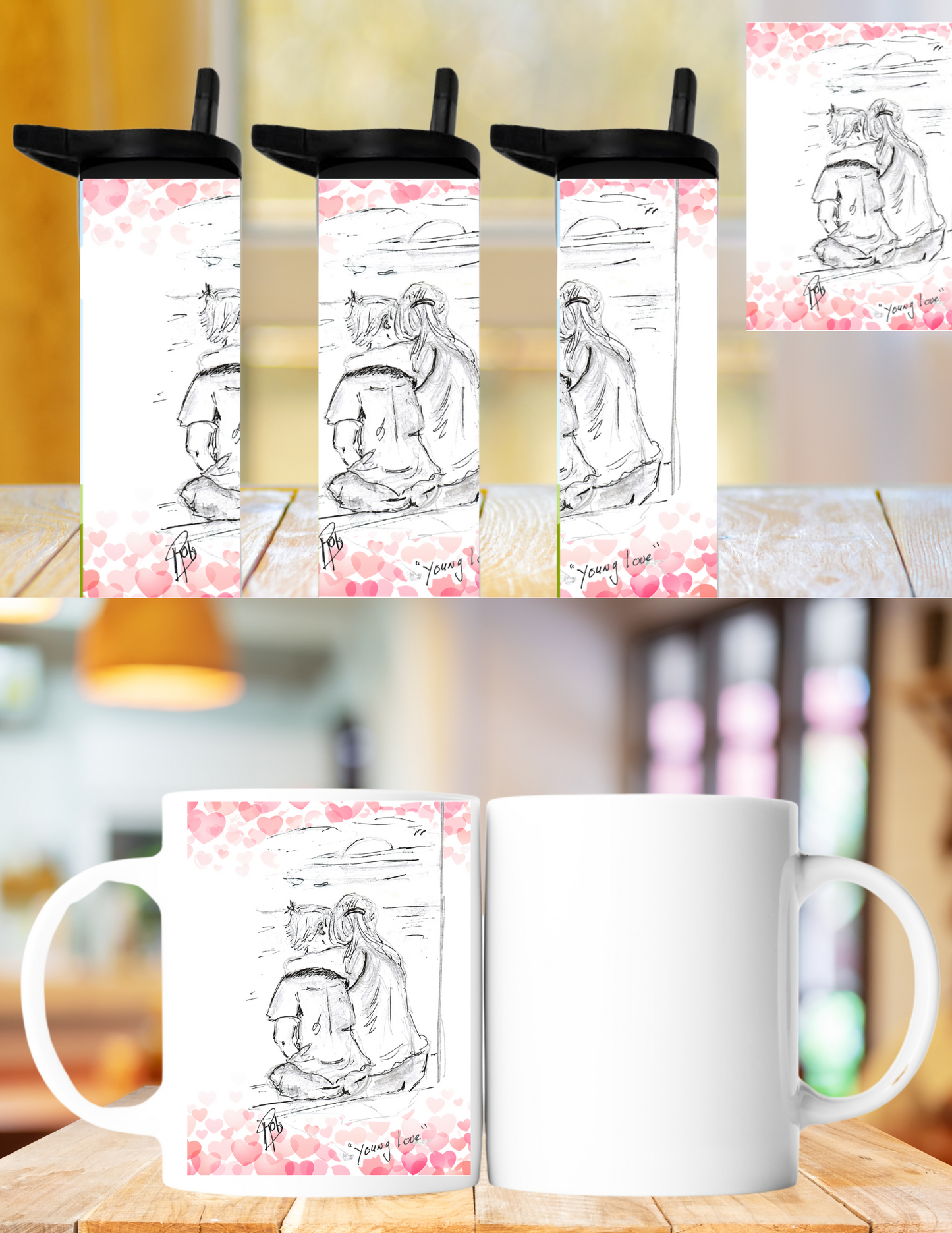 "Young Love" Mugs & Tumblers