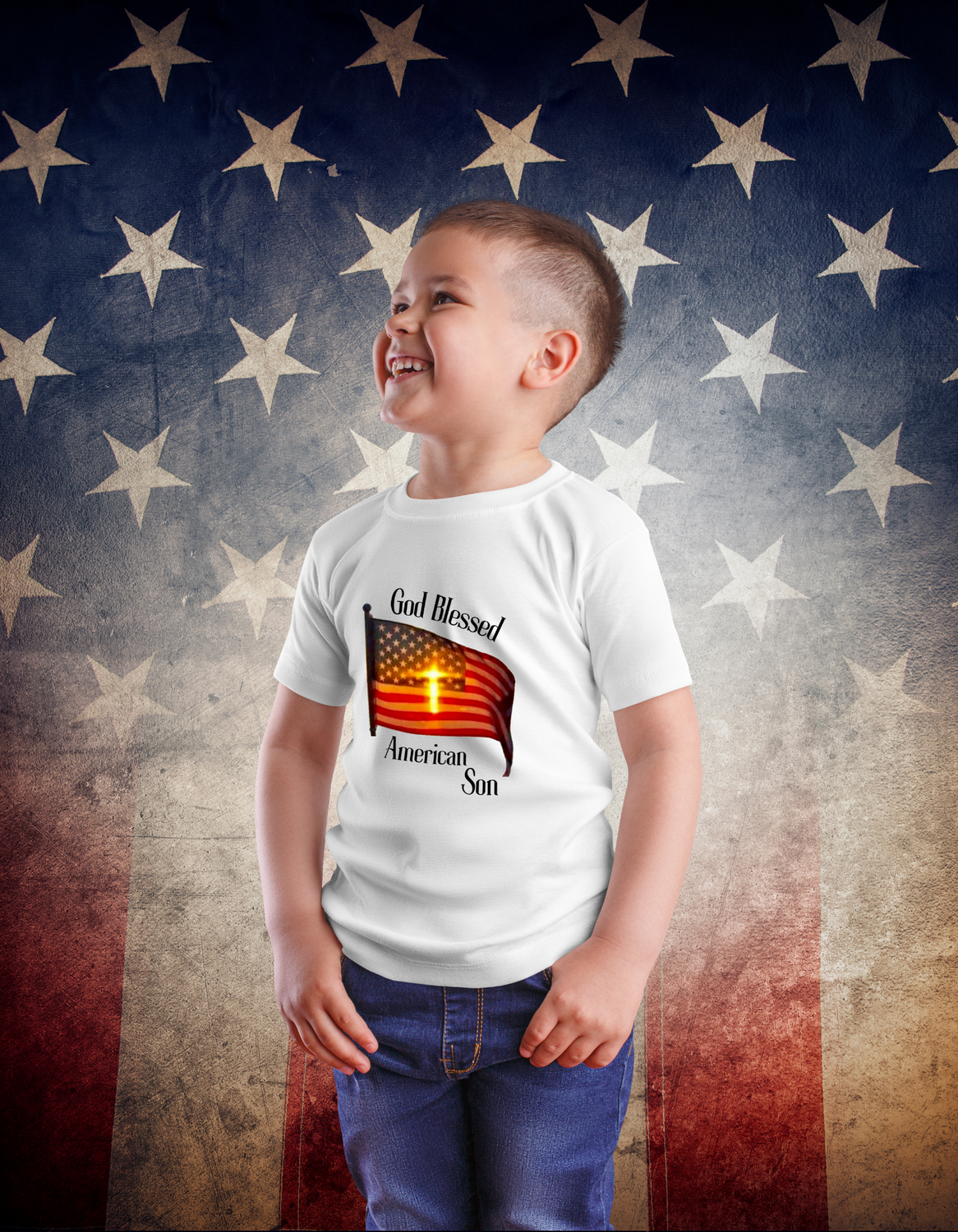 "God Blessed American" Youth & Adult T-Shirts