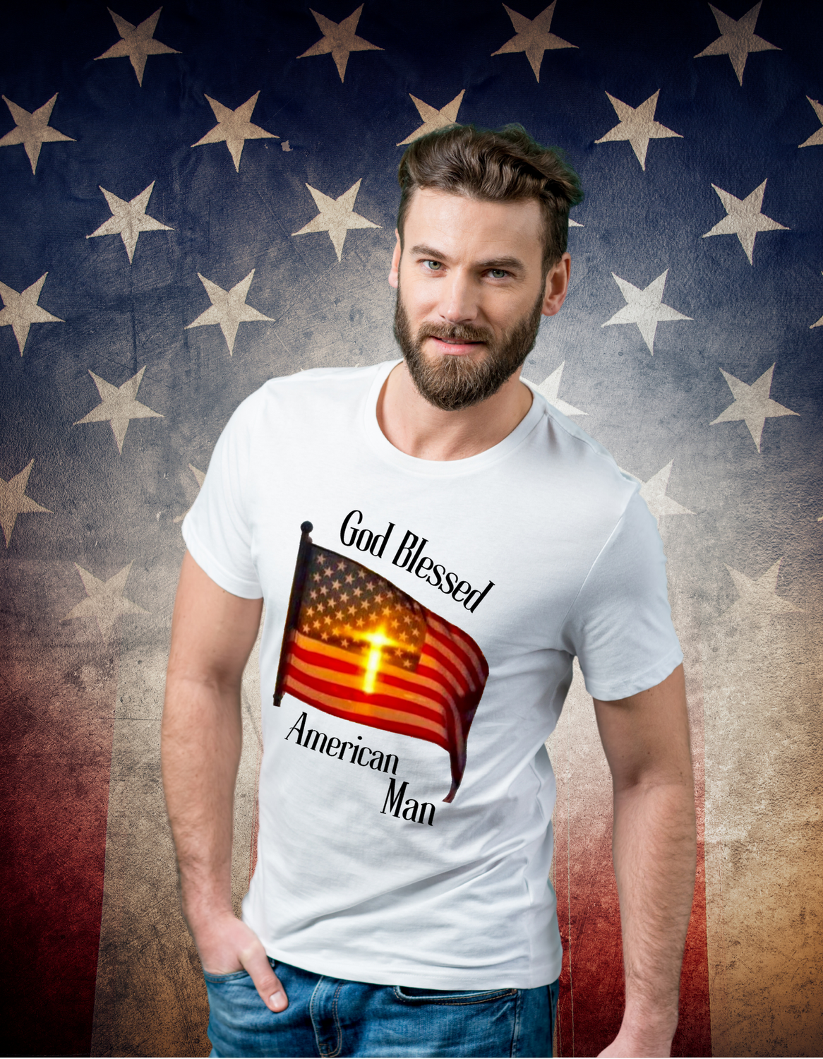 "God Blessed American" Youth & Adult T-Shirts