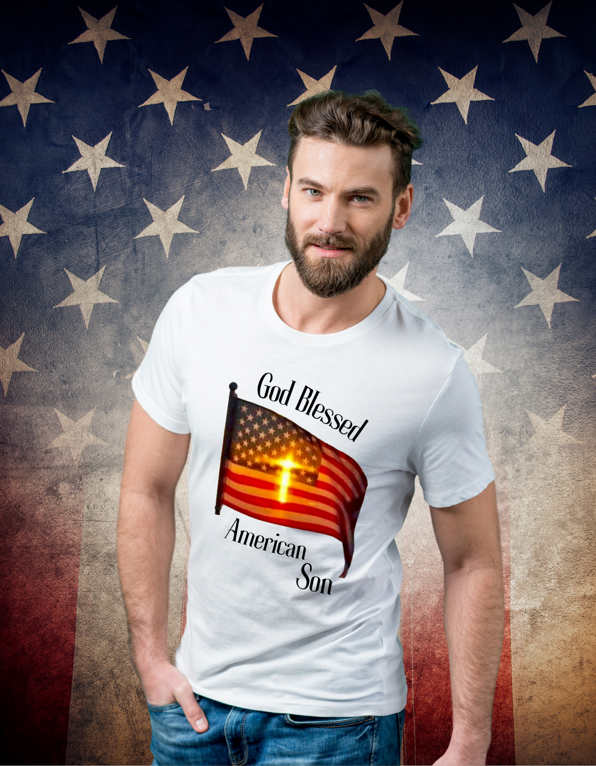 "God Blessed American" Youth & Adult T-Shirts