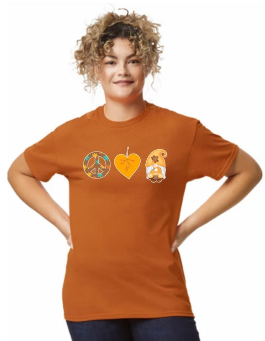 "Peace-Love-Fall" T-shirt