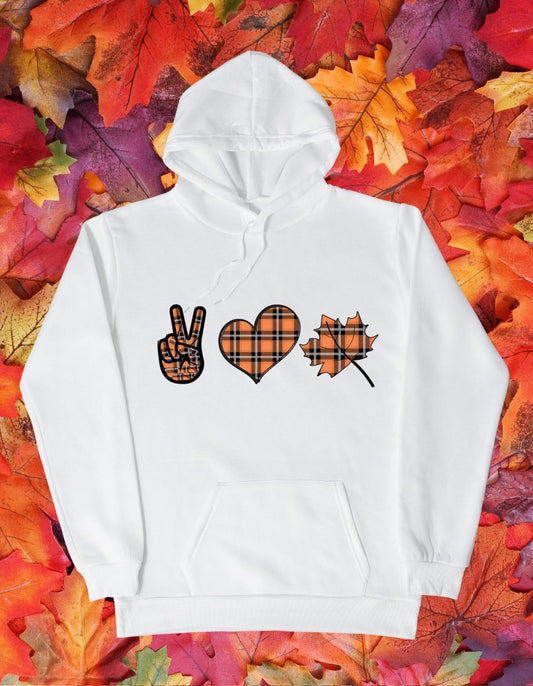 Peace-Love-Fall (Plaid) Sweatshirts