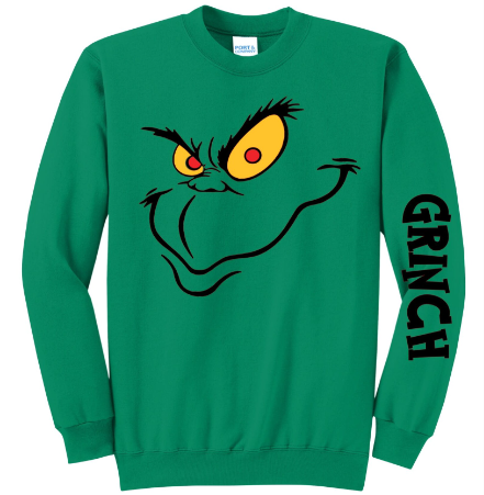 Grinch Hoodie & Crew Sweatshirt