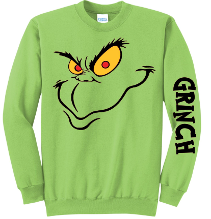 Grinch Hoodie & Crew Sweatshirt