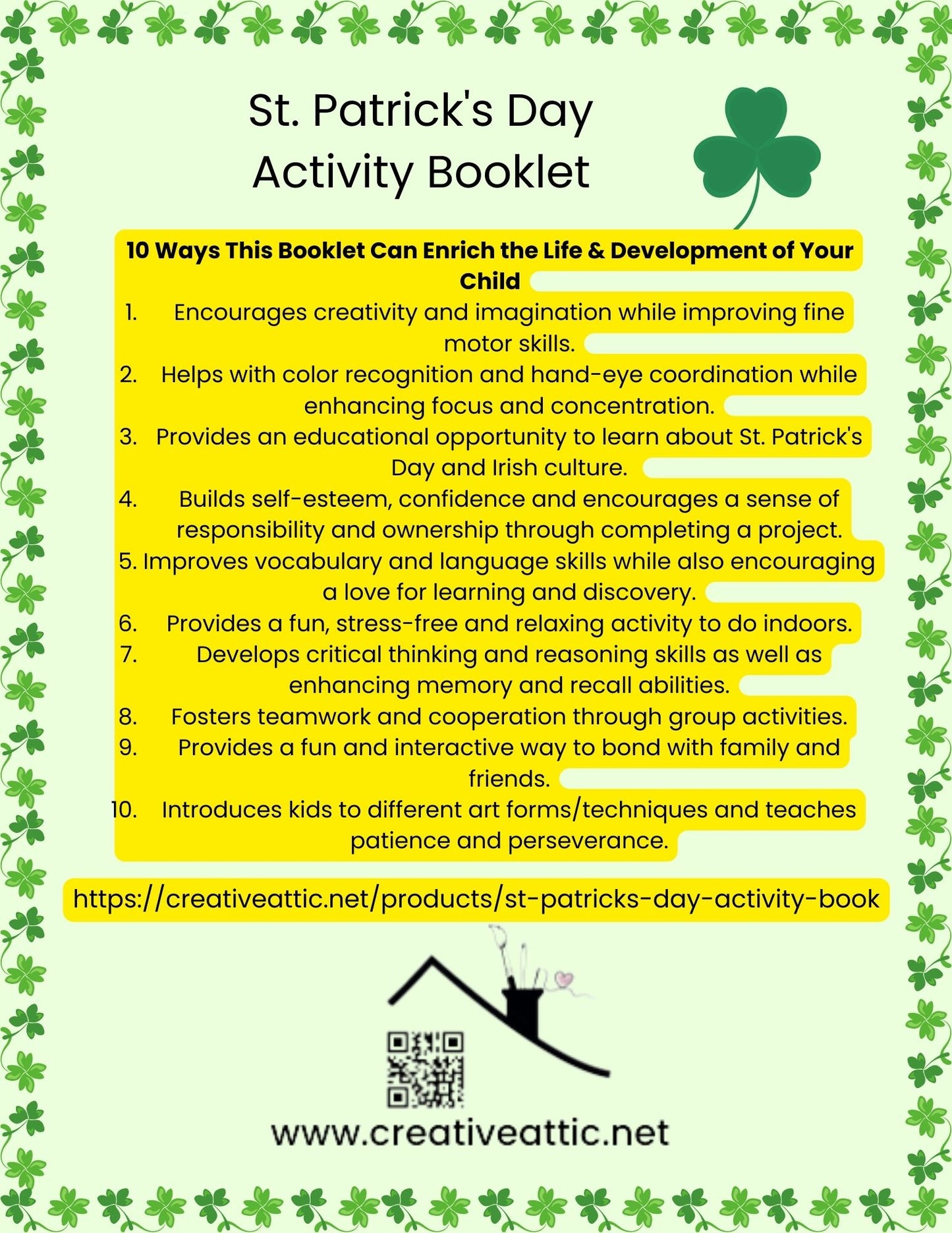 St. Patrick's Day Activity Book