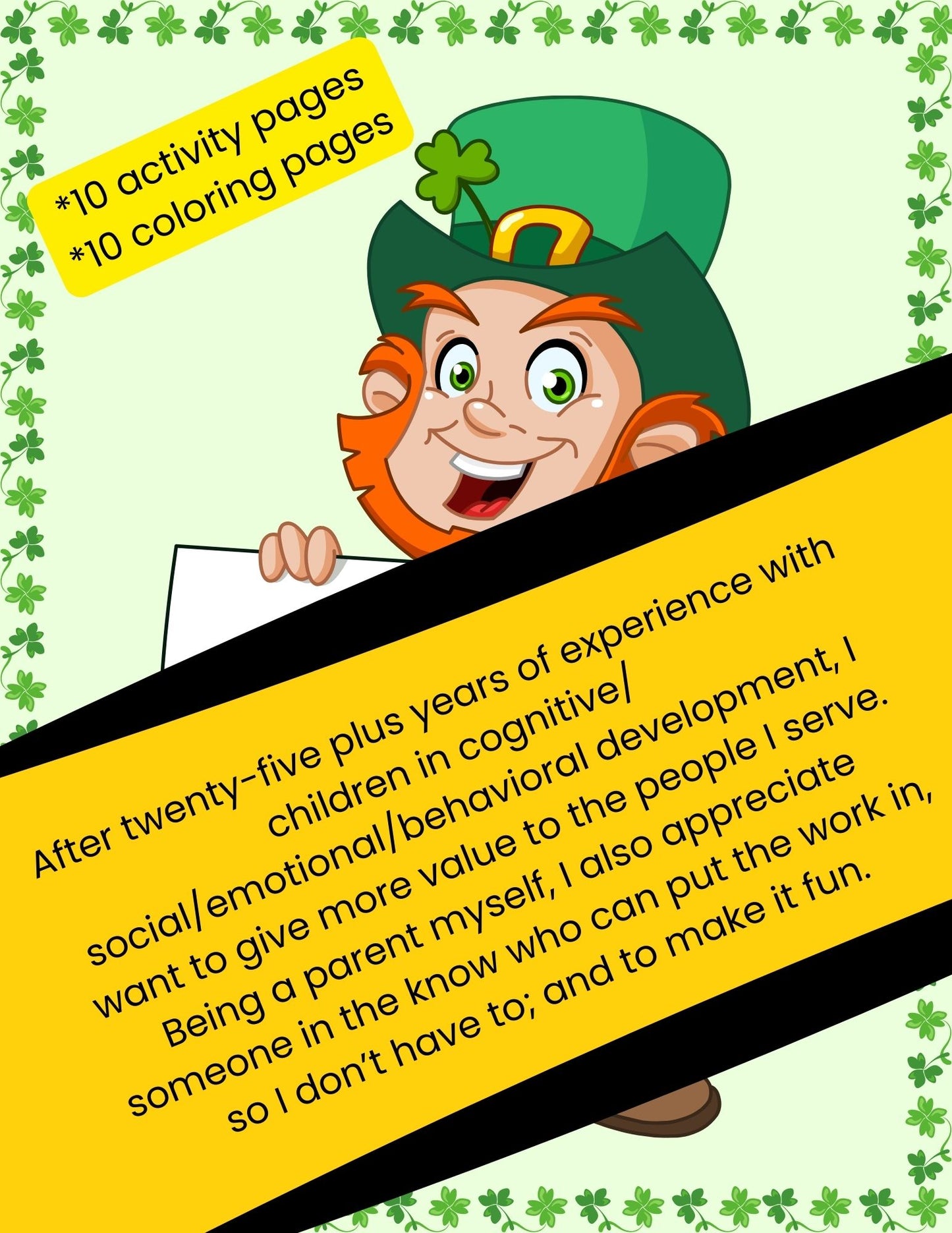 St. Patrick's Day Activity Book