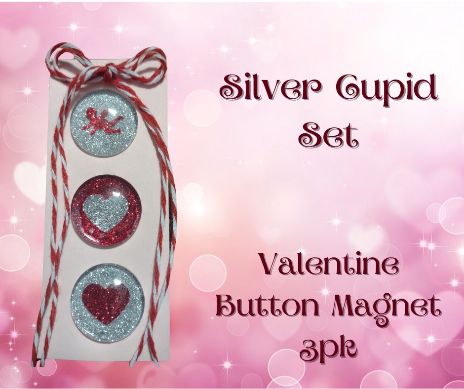 Valentine Button Magnet 3pk