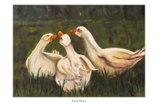 Farm Life (Pastoral) Prints: Ducks with Attitude