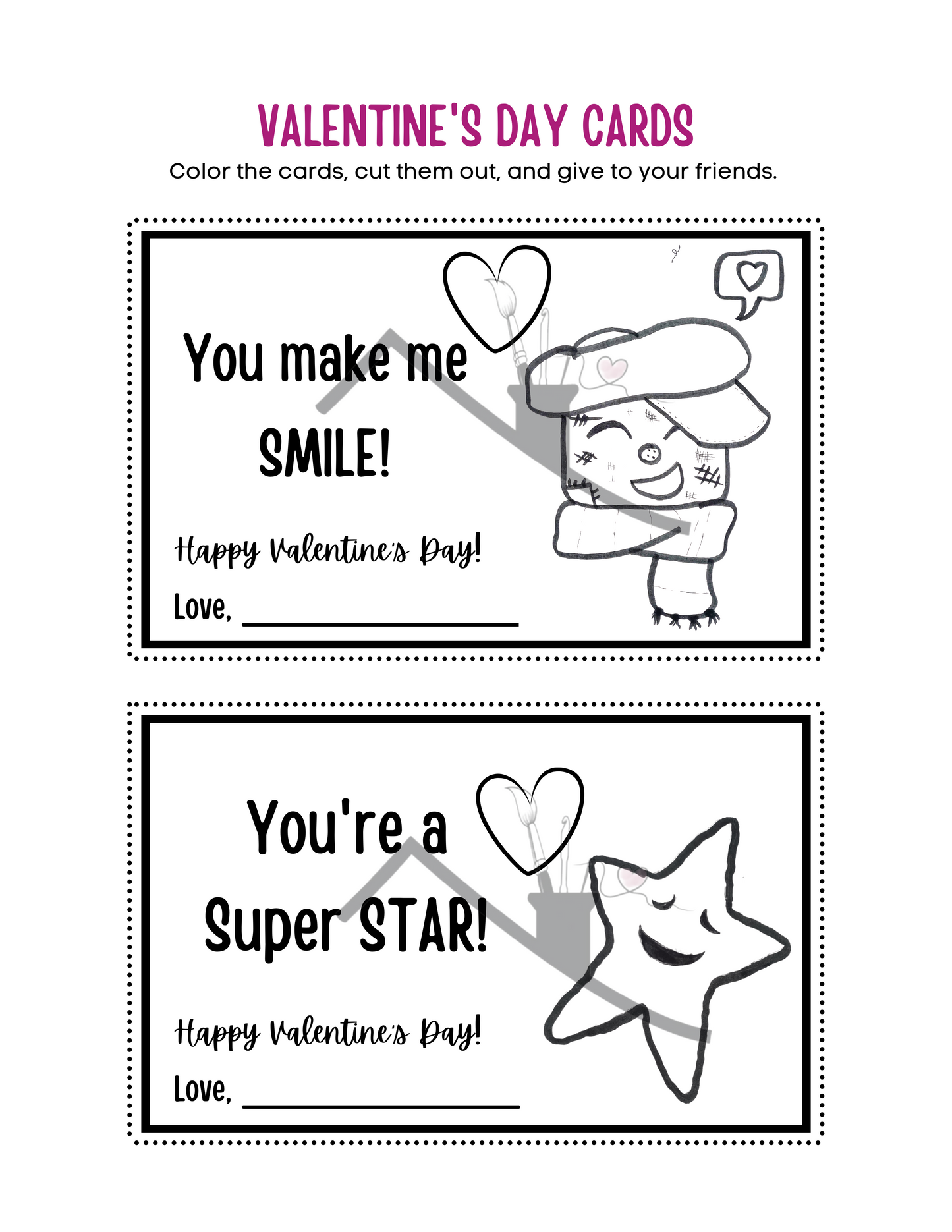 Patch's Valentine Cards for Kids