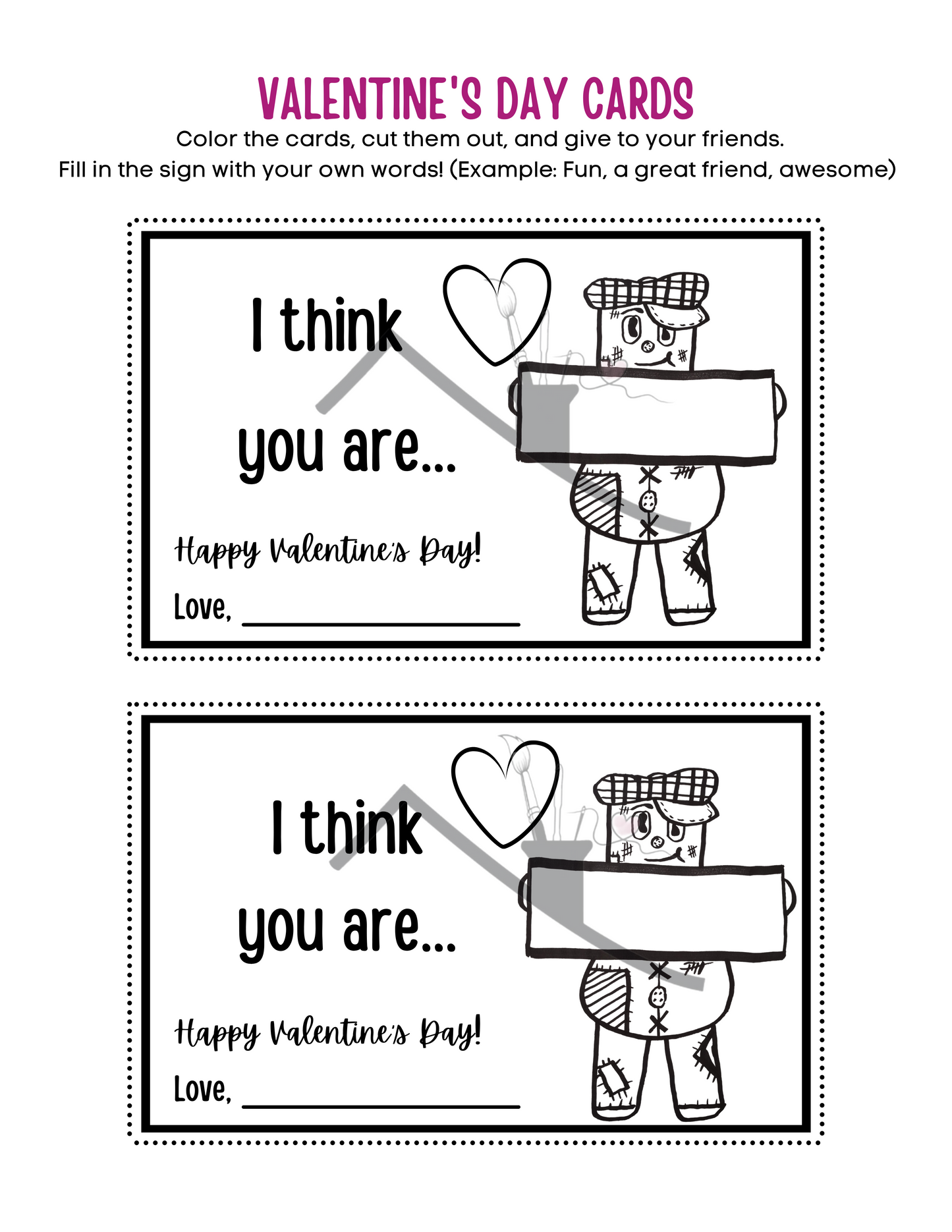 Patch's Valentine Cards for Kids