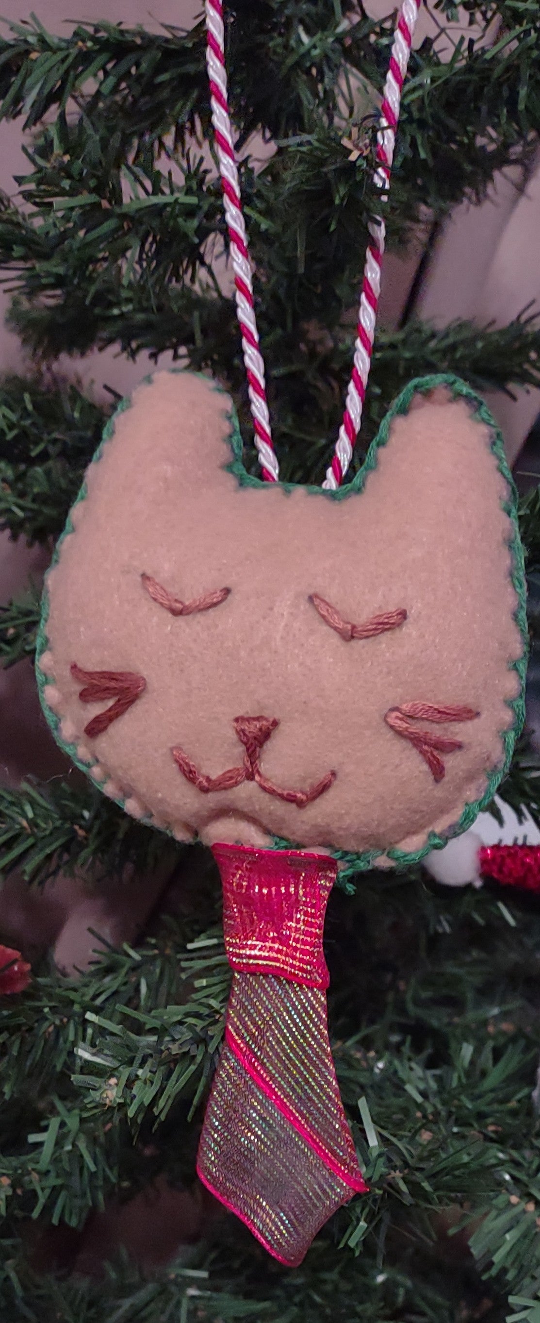 "Mr Cat"/"Ms Cat" Handmade Ornament