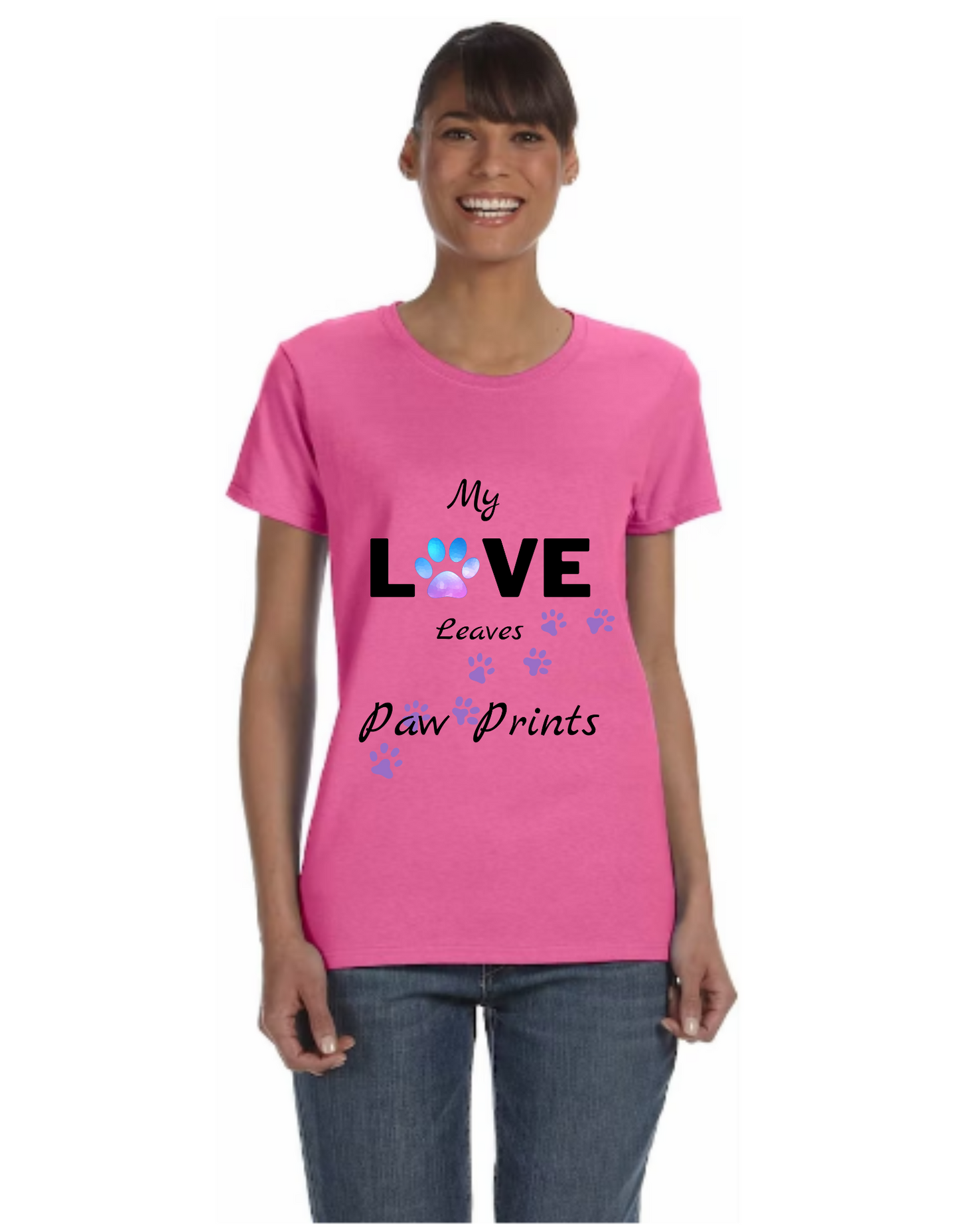 "Love Paw Prints" Women's T-Shirt