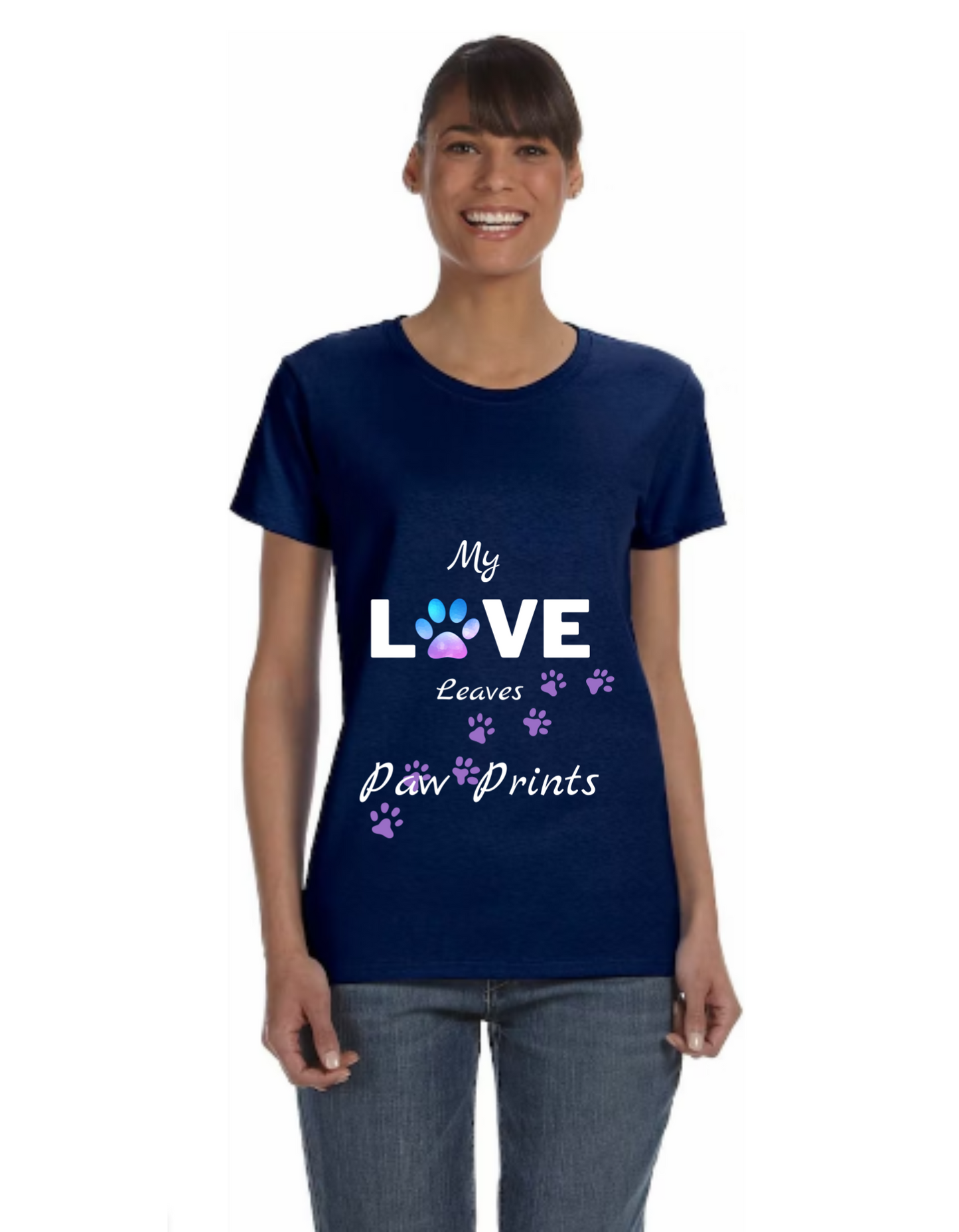 "Love Paw Prints" Women's T-Shirt