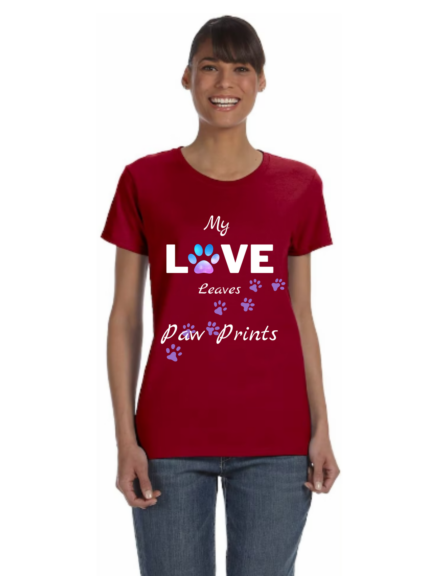 "Love Paw Prints" Women's T-Shirt