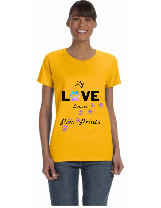 "Love Paw Prints" Women's T-Shirt