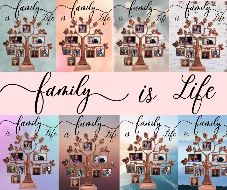 "Family is Life" Family Tree Wall Art