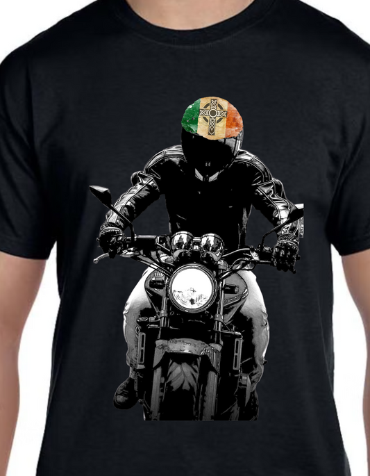 "Irish Motorcycle" Adult T-Shirts