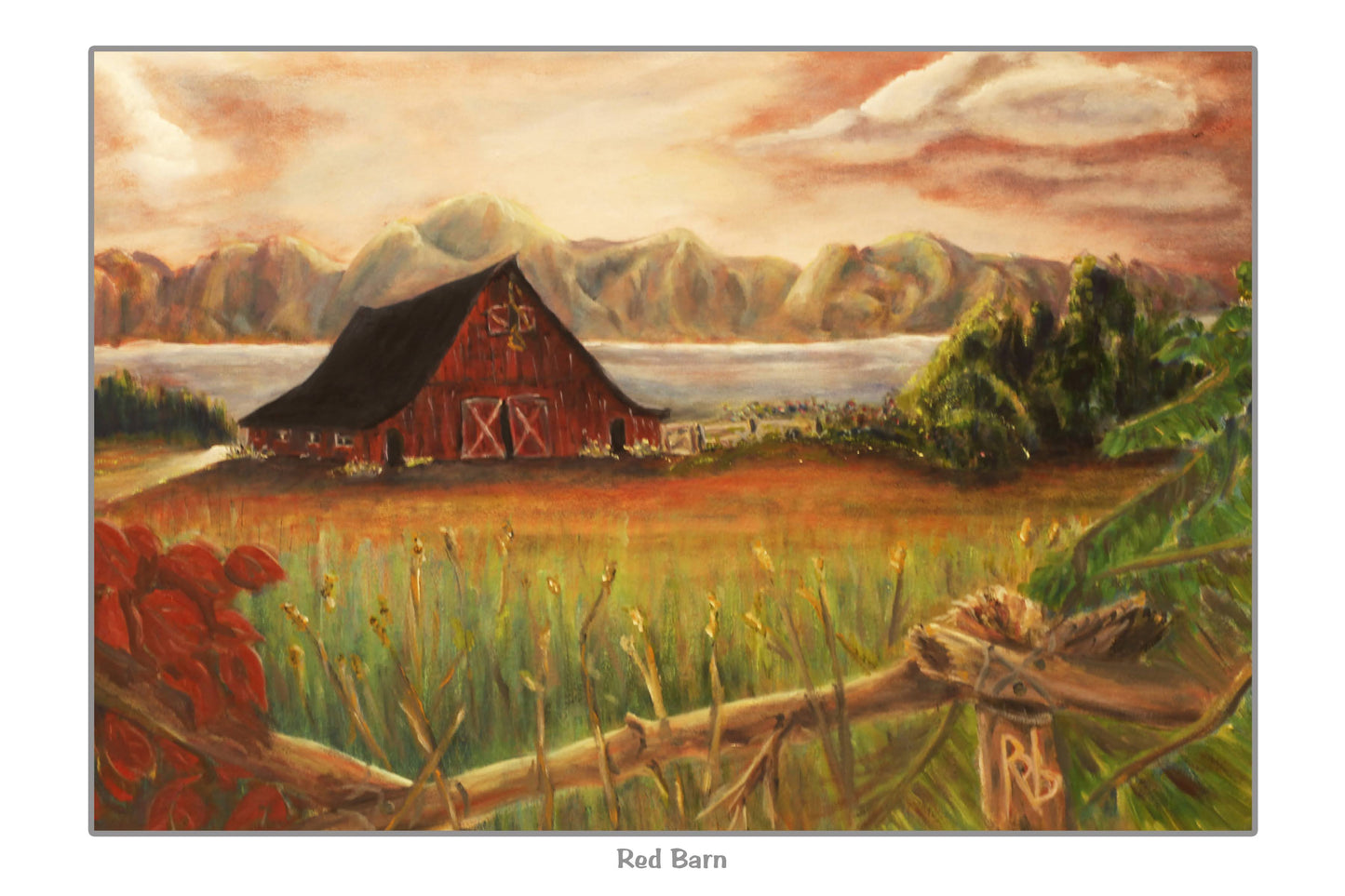 Reflection Prints: Red Barn