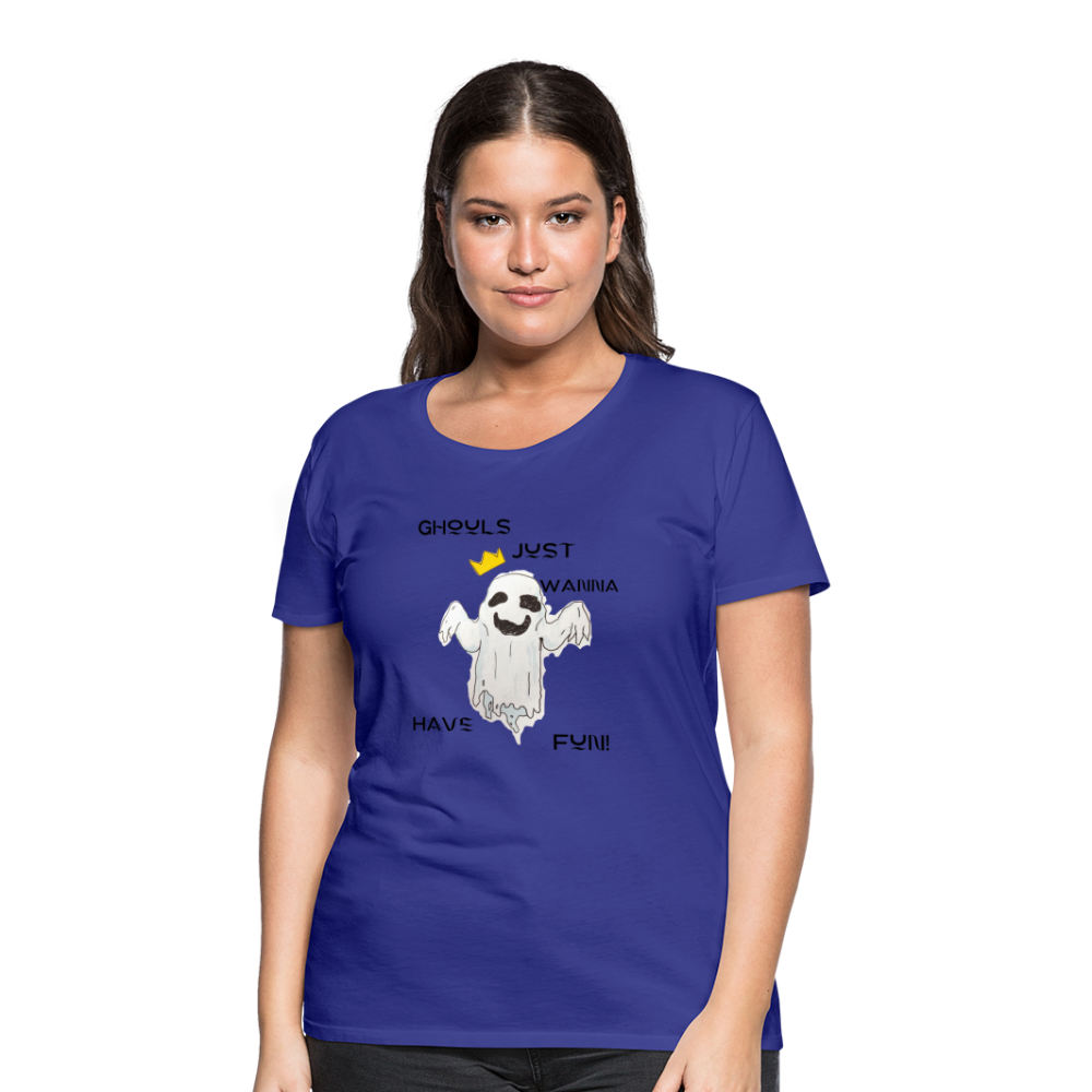 "Ghouls...Fun" Women's Premium T-Shirt - royal blue