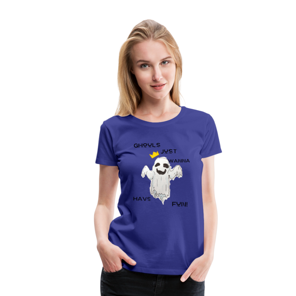 "Ghouls...Fun" Women's Premium T-Shirt - royal blue