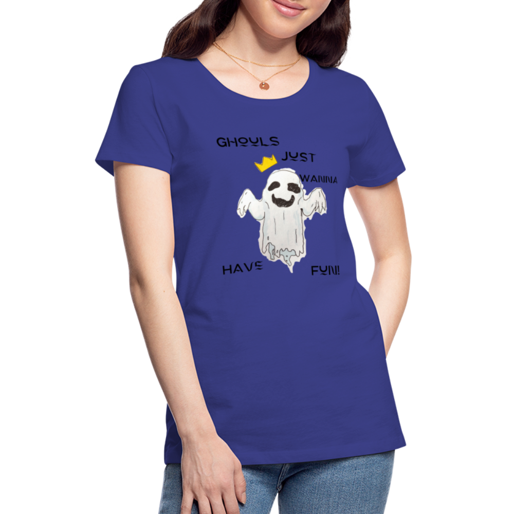 "Ghouls...Fun" Women's Premium T-Shirt - royal blue