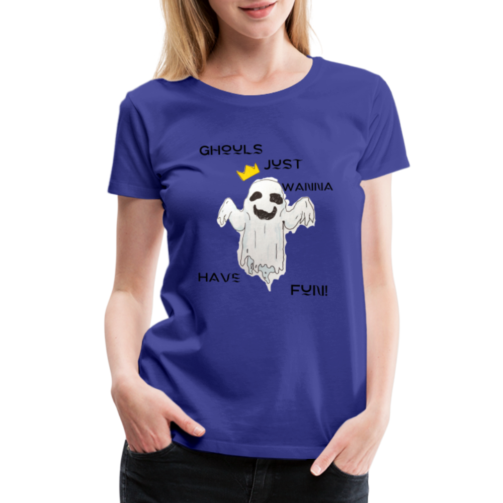 "Ghouls...Fun" Women's Premium T-Shirt - royal blue