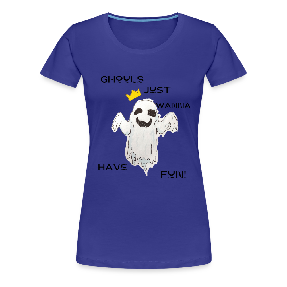 "Ghouls...Fun" Women's Premium T-Shirt - royal blue